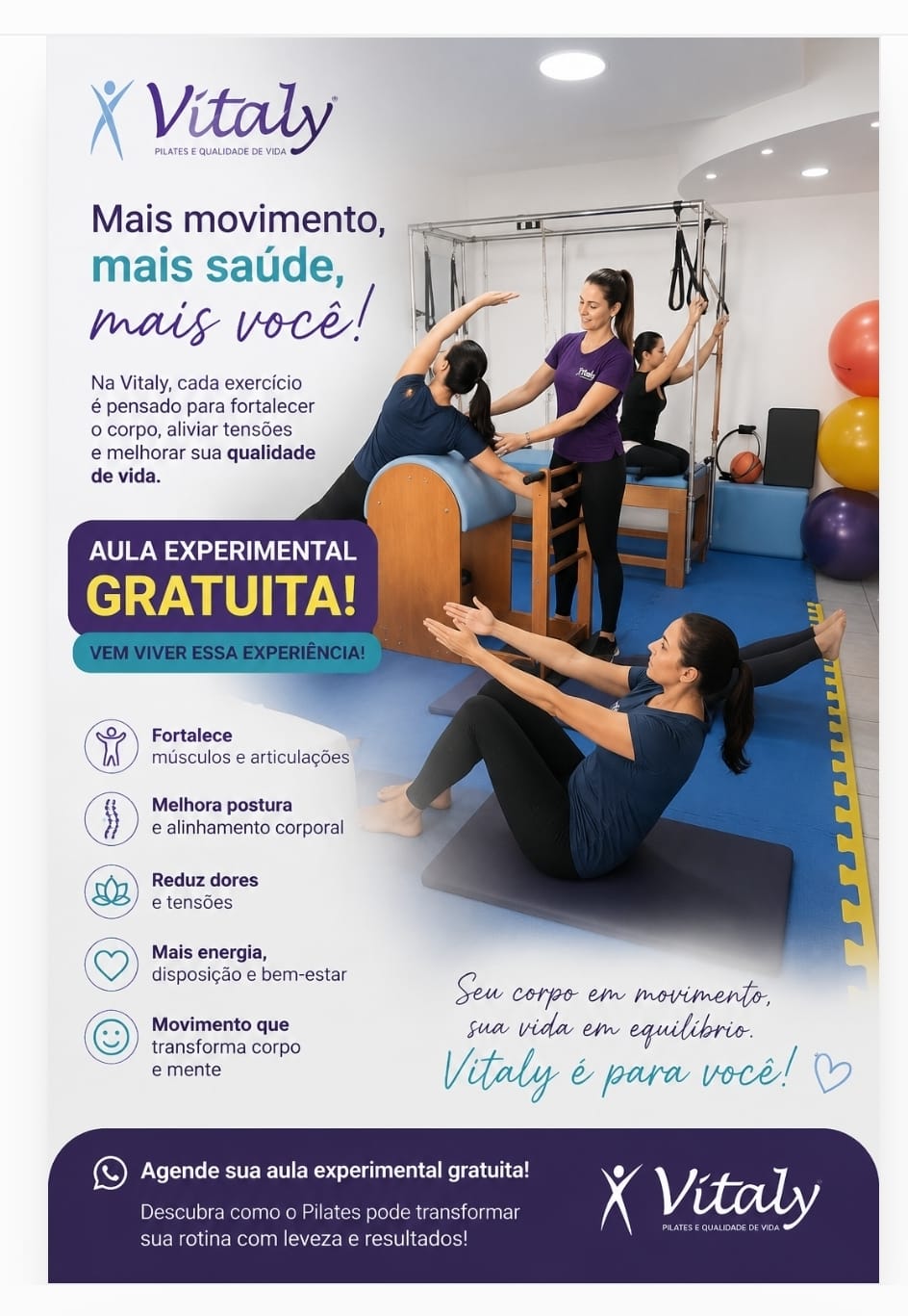Convênio APUFPel | Vitaly Pilates e Qualidade de Vida - APUFPEL