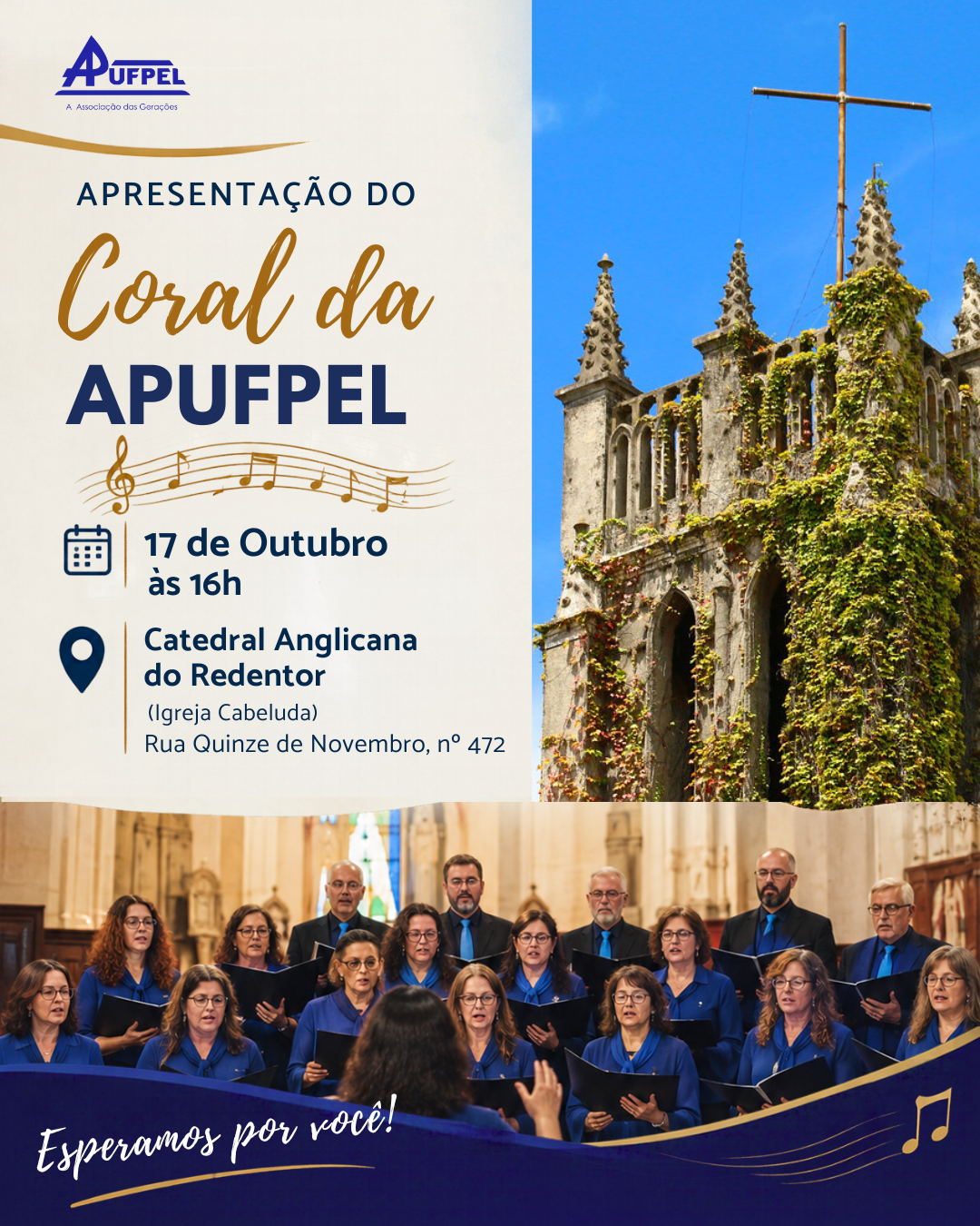 Coral da APUFPEL se apresenta na Catedral Anglicana do Redentor - APUFPEL