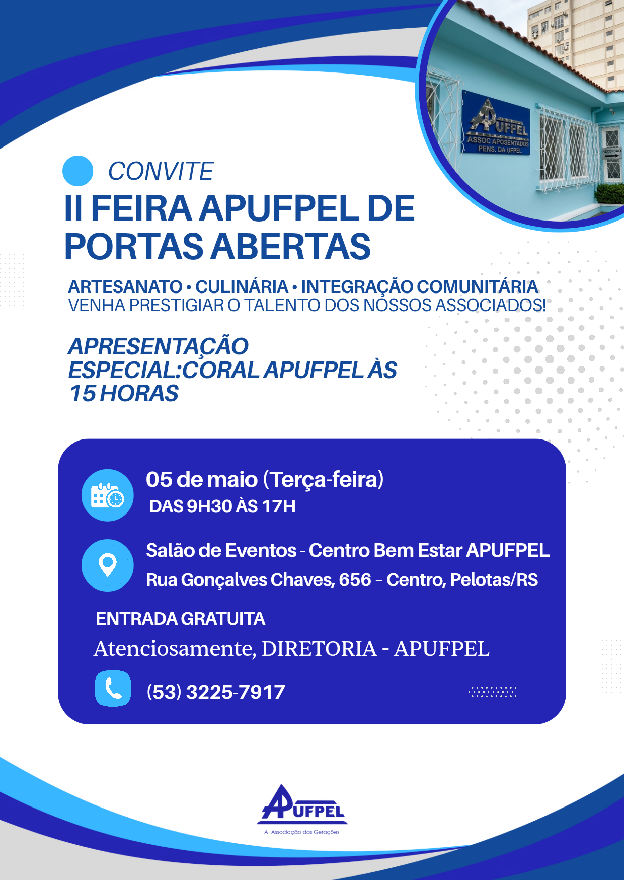 APUFPEL realiza II Feira de Portas Abertas com arte, cultura e integração - APUFPEL
