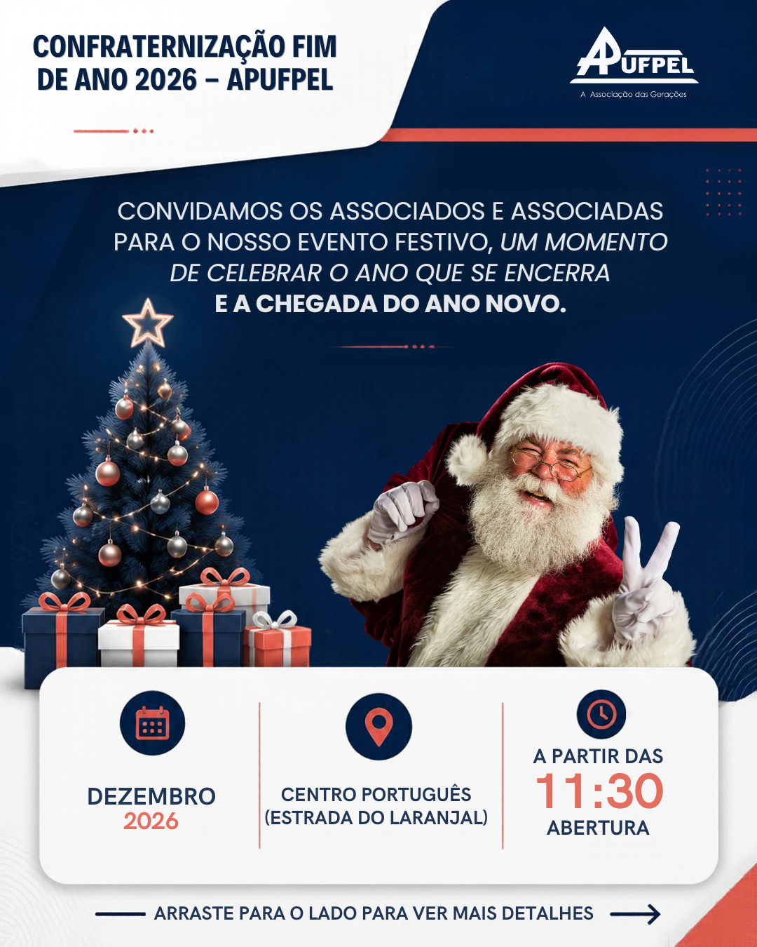 APUFPel promove Confraternização de Fim de Ano em 20 de dezembro - APUFPEL