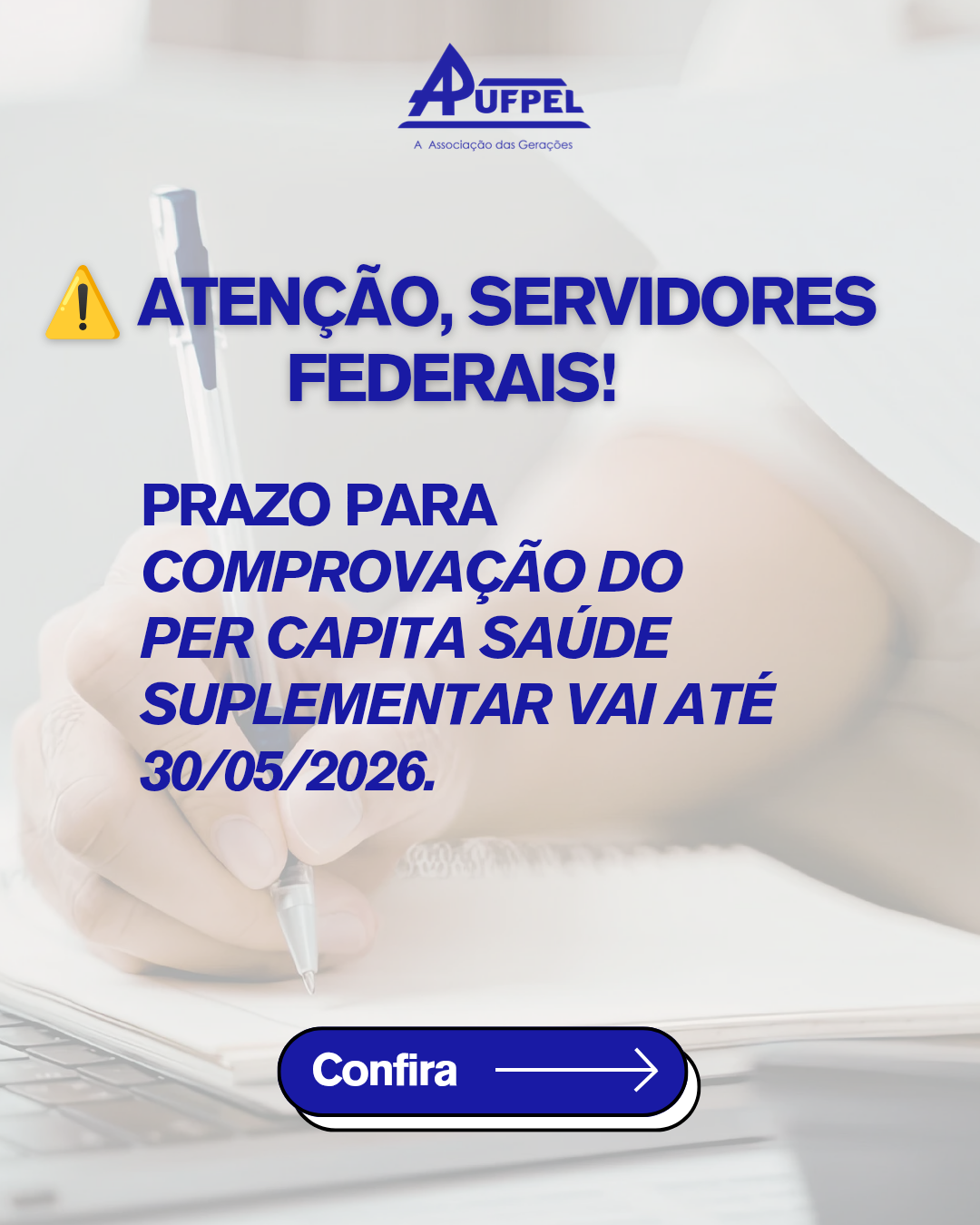 Servidores Federais devem comprovar despesas com plano de saúde até 30 de maio - APUFPEL