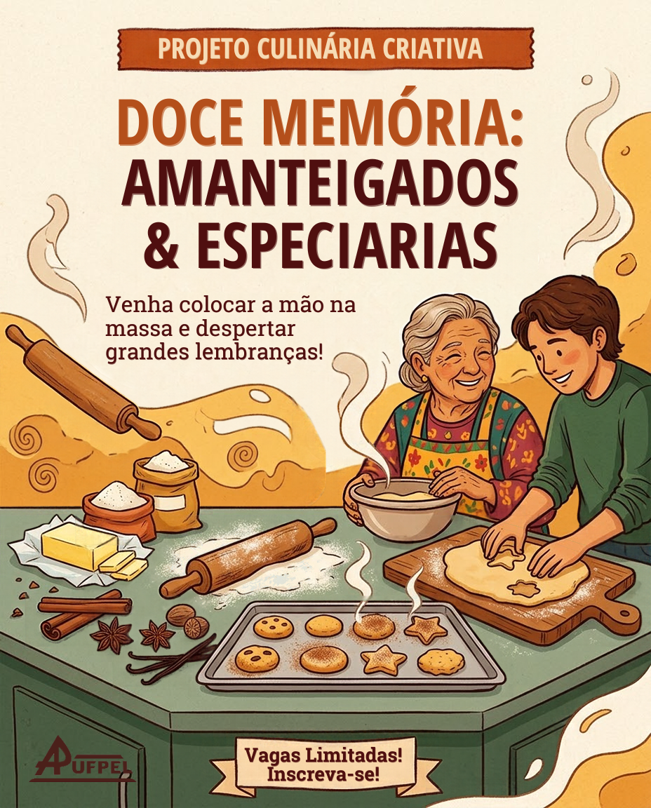 Projeto Culinária Criativa promove oficina de biscoitos amanteigados e especiarias - APUFPEL
