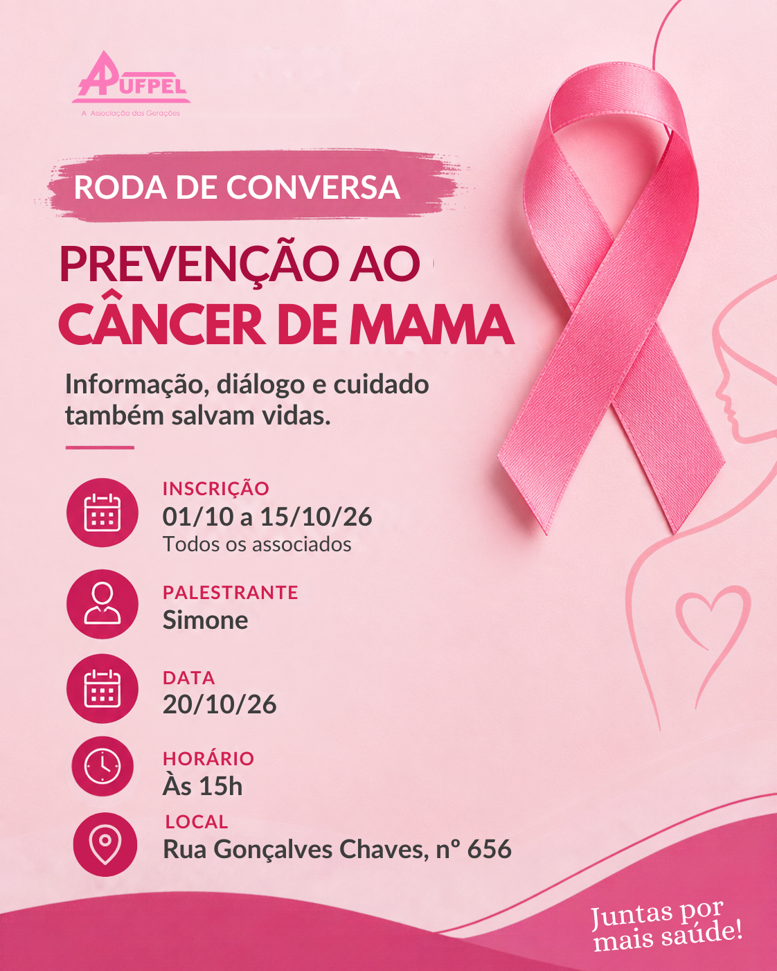 Roda de Conversa aborda a prevenção ao câncer de mama - APUFPEL