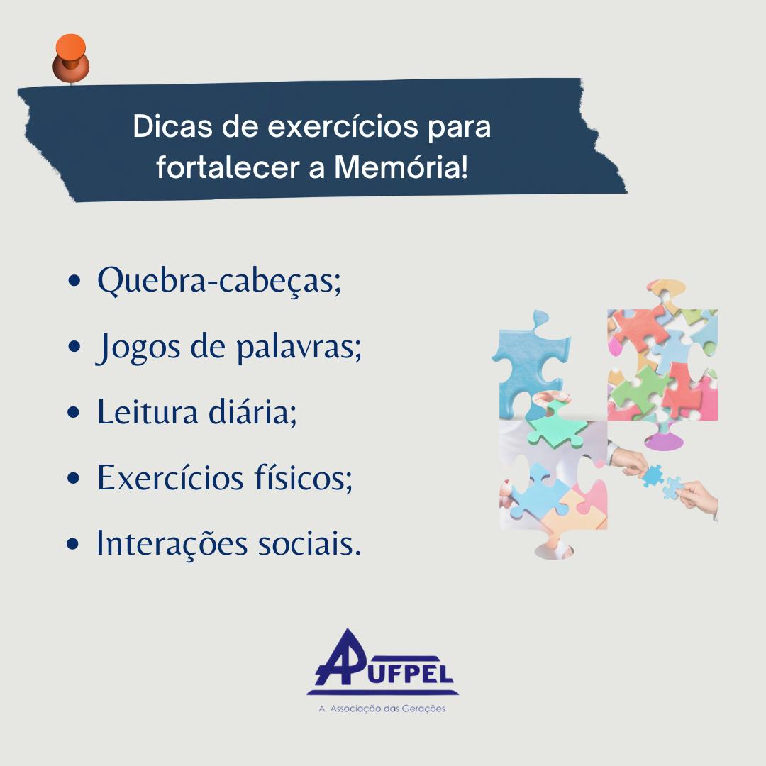 Dicas de exercícios para fortalecer a memória! - APUFPEL