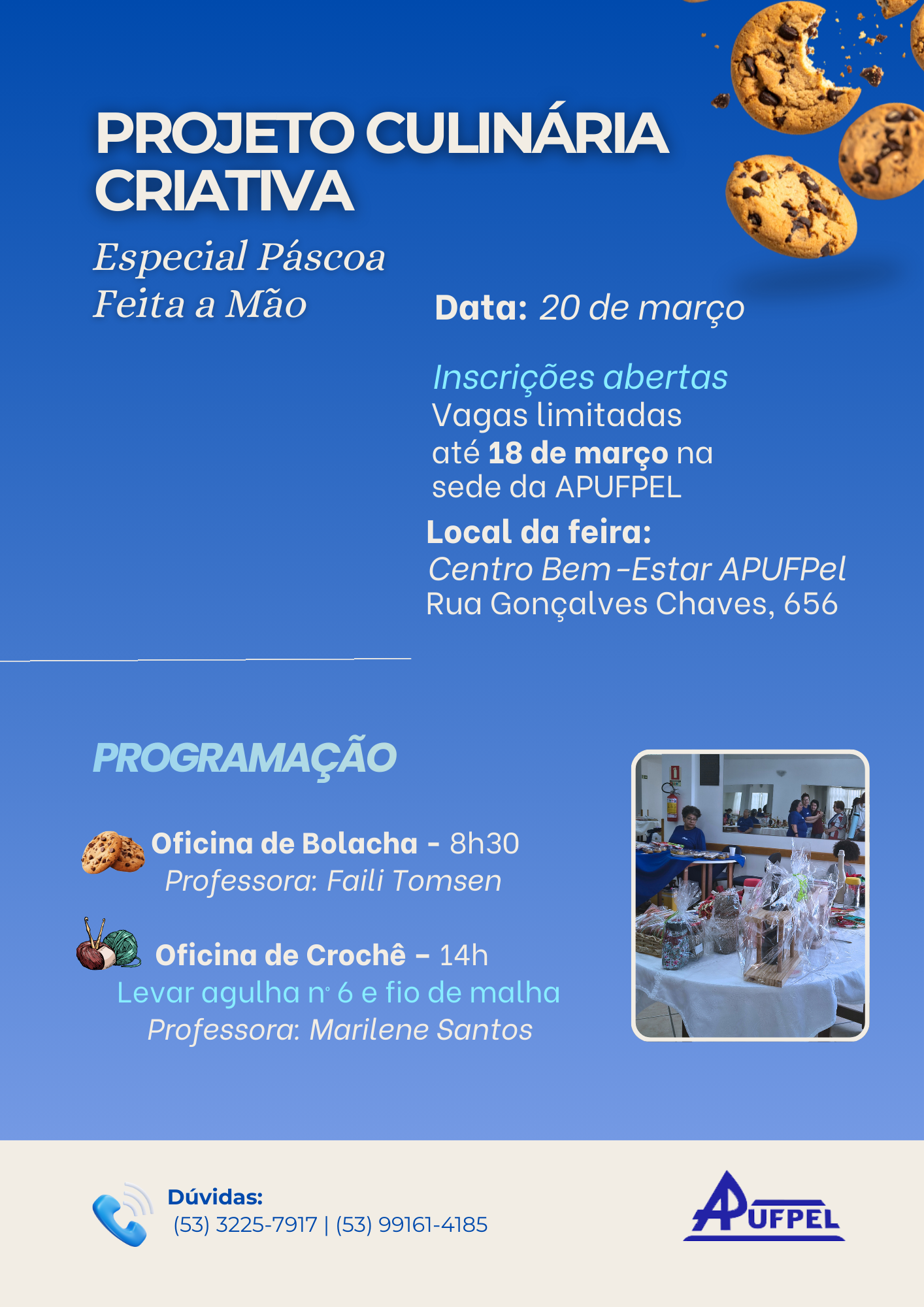 APUFPel promove edição especial de Páscoa do Projeto Culinária Criativa - APUFPEL