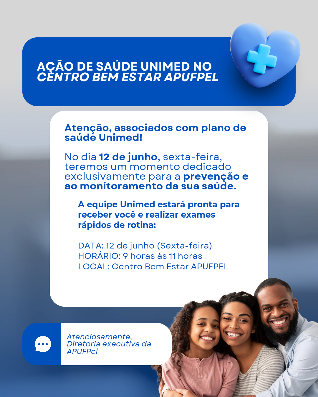 Cuidar da saúde é essencial  - APUFPEL