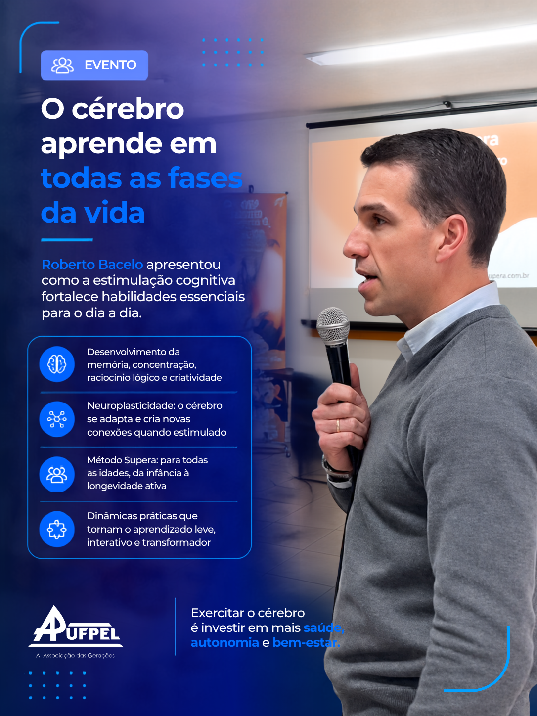 Neuroplasticidade e estímulos cognitivos foram tema de palestra na APUFPel - APUFPEL
