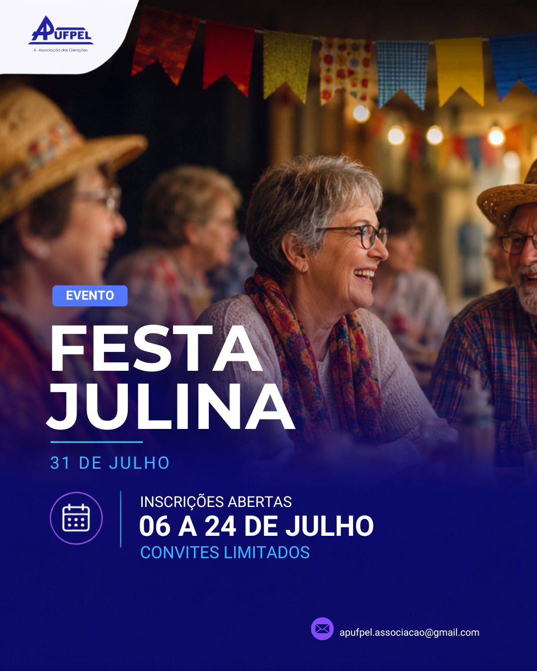 APUFPEL abre inscrições para a Festa Julina 2026 - APUFPEL