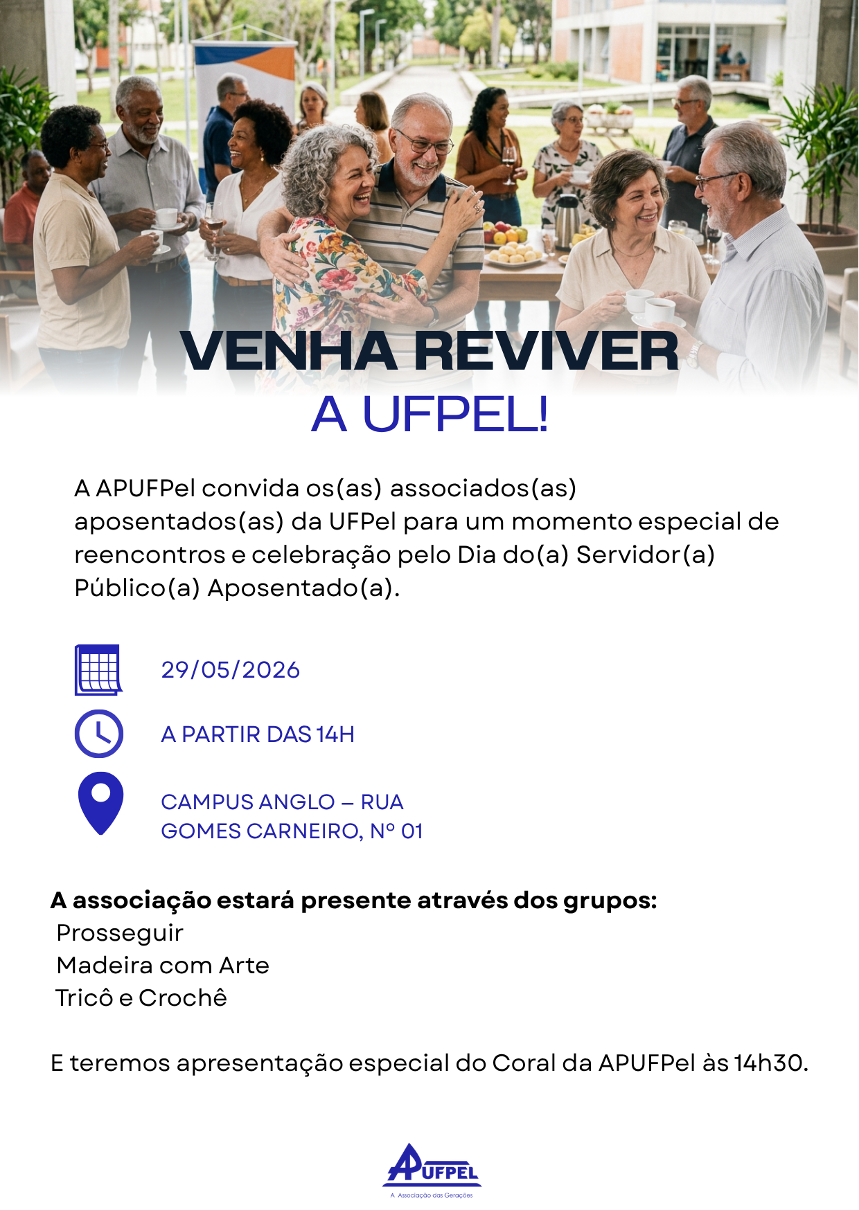APUFPel participa do evento “Venha Reviver a UFPel” no Campus Anglo - APUFPEL